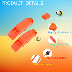 Emergency Safety Whistle Dual Frequency Portable Outdoor Lifesaving