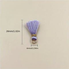 20pcs Colorful Band Loops Tassel Charms for DIY Jewelry Earrings Keychain