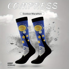 Novelty Pattern Men's Compression Sport Socks