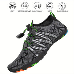 Men's Quick Drying Non Slip Water Shoes Lightweight Slip On Beach Aqua Socks