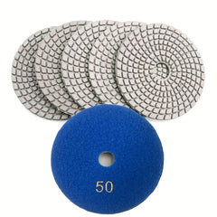 7pcs 4 Diamond Wet Polishing Pads Resin Bond Sanding Disc Granite Marble