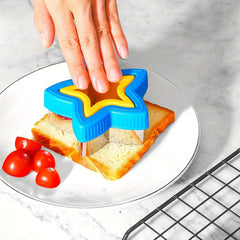 Sandwich Cutter & Sealer Set, Stainless Steel with Plastic Cookie Cutters