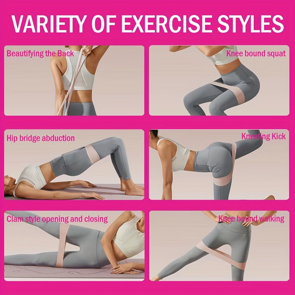 4 Pcs Hip Training Stretching Ring Silicone Elastic Yoga Resistance Belt