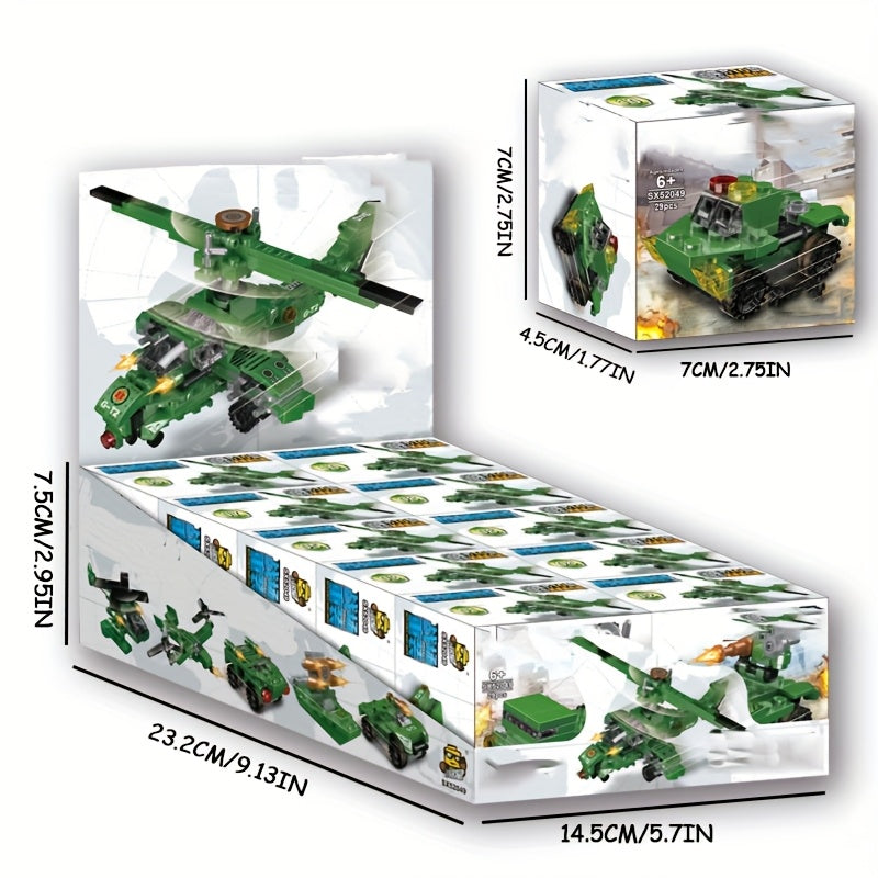 Military Building Blocks Set - Helicopters, Tanks - 10 in 1 Toy