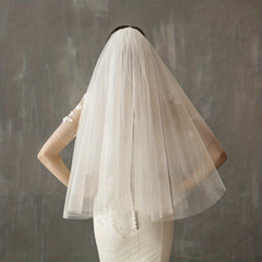 Floral Pattern Bridal Double Layers Veil Wedding Hair Accessories