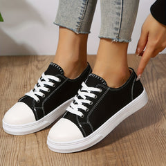 Women's Casual Canvas Lace-Up Shoes Lightweight & Comfortable