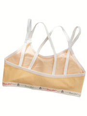3pcs Girls Bra Breathable Soft Tube Top Multiple Colors Underwear Teens