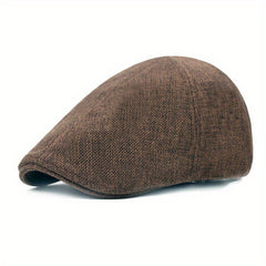 Men's Beret Hat Cap Classic Flat Peaked Cap Women Daily Sunshade Driving Hat