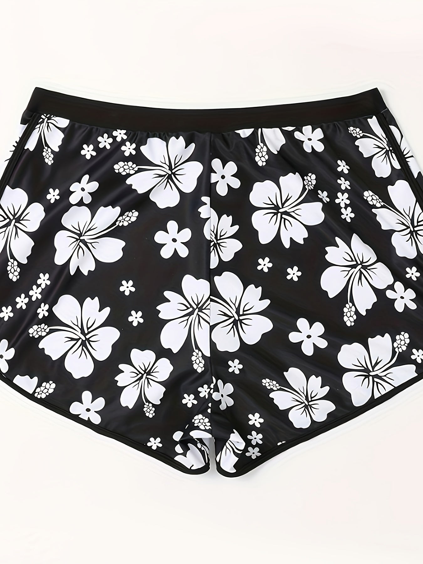 Floral Print High Waist Swimsuit Bottoms & Yoga Shorts