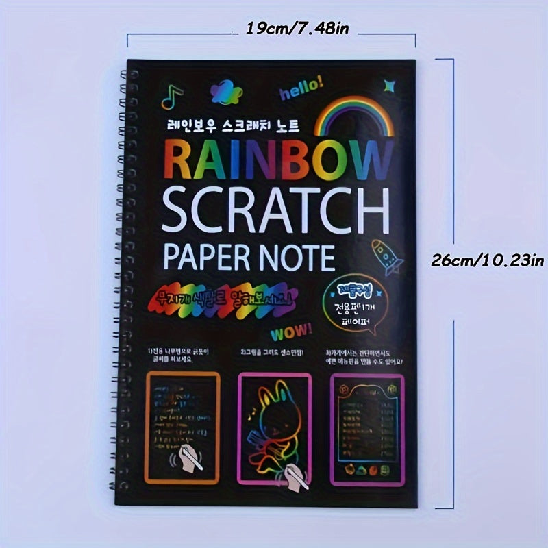 Scratch Art Book Set with Pen - Creative Paper Craft for Kids
