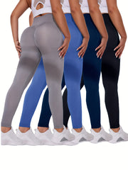 4Pcs Seamless High Waist Yoga Pants Butt Lifting Leggings