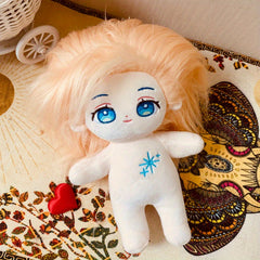 Golden-Haired Plush Doll with Removable Clothes