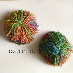 2pcs Colorful Fur Silicone Rubber Balls Funny Decompression Balls