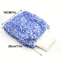 2pcs Microfiber Car Wash Gloves Cleaning Brush Detail Never Mess
