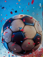 Football & Colored Ribbon 3D Print Boys T Shirt