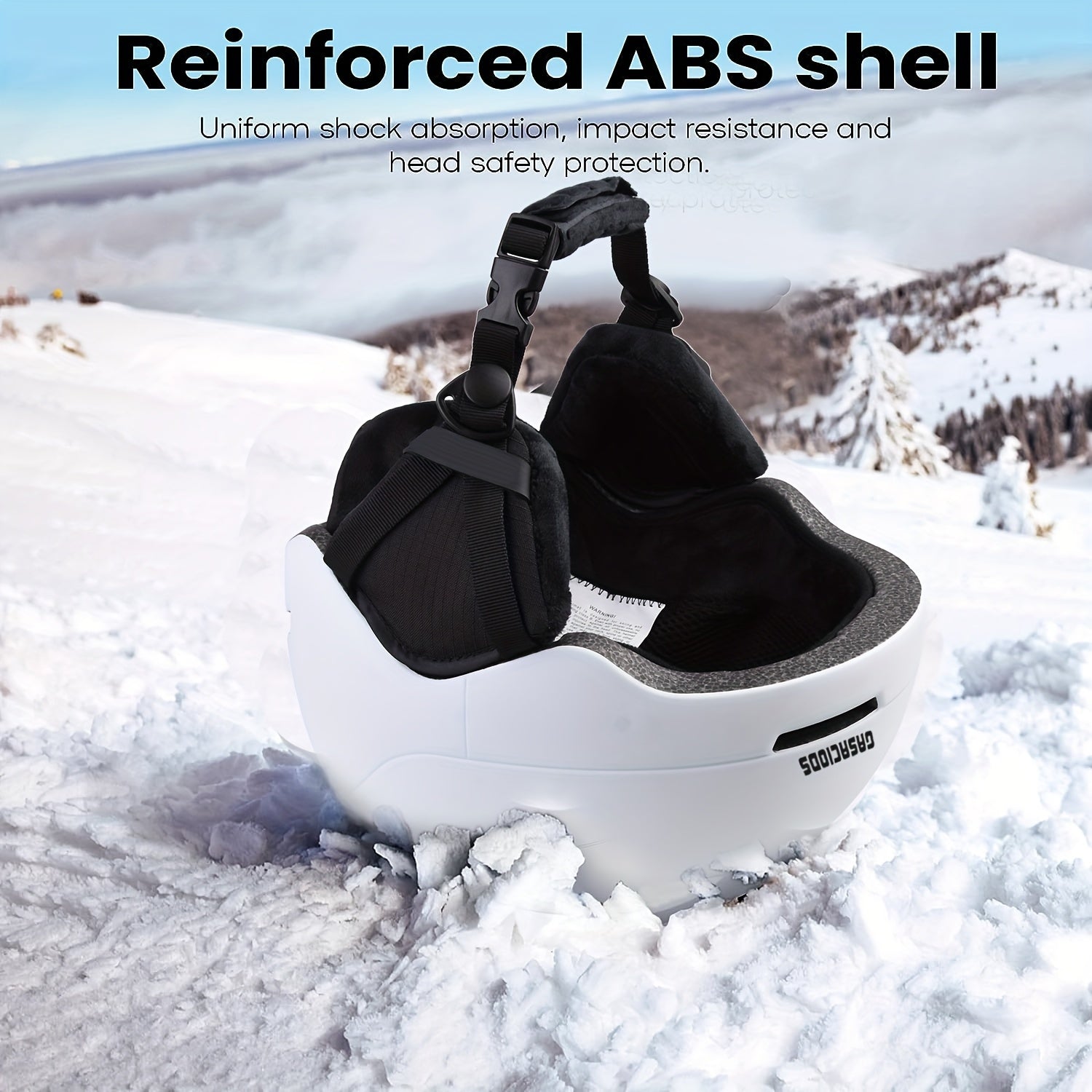 Adjustable Snowboarding Ski Helmet with Detachable Plush Cover