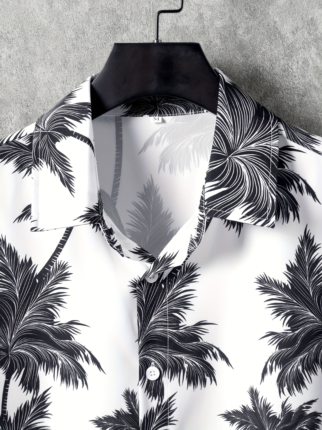 Men's Hawaiian Shirt Coconut Tree Print Short Sleeve Button Up