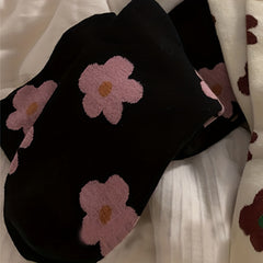 Floral Print Mid Tube Socks Women's Stockings