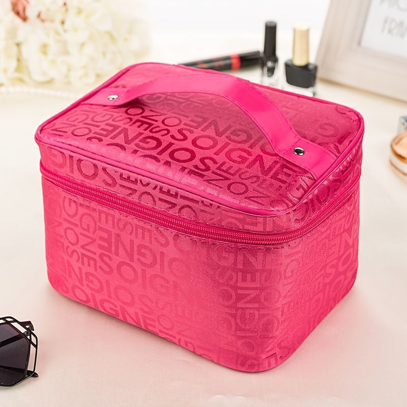 Large Capacity Travel Cosmetic Bag Waterproof Zipper Organizer