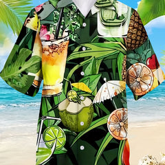 Men's Hawaiian Shirt Summer Vacation Resort Top