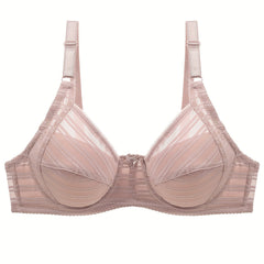 Solid Push Up Bra Comfy & Breathable Everyday Bra Women's Lingerie