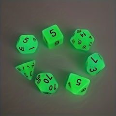 Faceted Luminous Resin Dice Set for Party Game Night