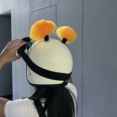 Colorful Short Pigtail Helmet Accessory for Smooth Surfaces
