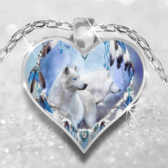 Girls Wolf Pendant Necklace Jewelry Gift Clothing Accessories