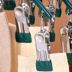 1pc 10 Clips Stainless Steel Sock Drying Rack