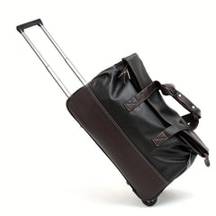 Waterproof PU Leather Rolling Travel Bag Large Capacity Handbag