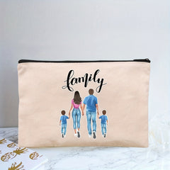 Girl Print Cosmetic Bag Adorable Roomy Zipper Makeup Pouch Travel Organizer