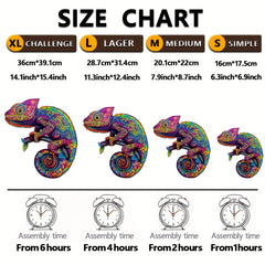 Extra Challenging Jigsaw Puzzle Irregular Shaped Pieces Chameleon Effect