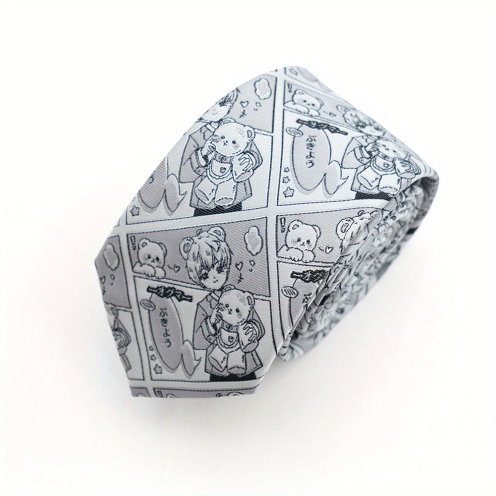 Cartoon Characters Jacquard Hand tied Tie for Men