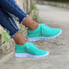 Women's Lace-up Running Shoes Lightweight Mesh Sneakers