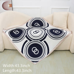 Matte Silk Print Circle Double Ring Scarf