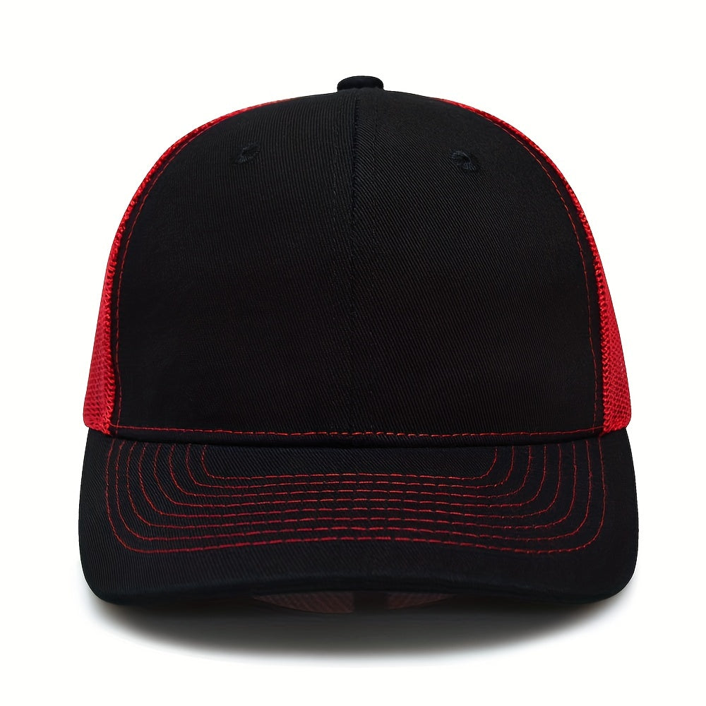 Wide Brim Baseball Cap Block Sunscreen Trucker Hat Mesh Breathable Snapback