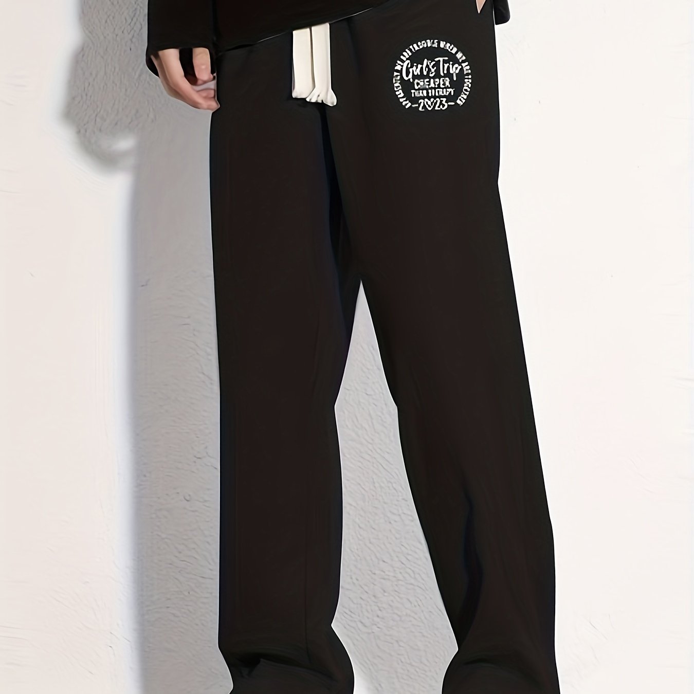 Men's Casual Loose Fit Cotton Sweatpants with Drawstring