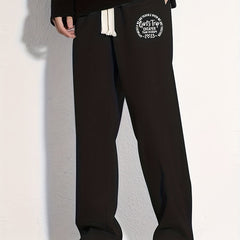 Men's Casual Loose Fit Cotton Sweatpants with Drawstring