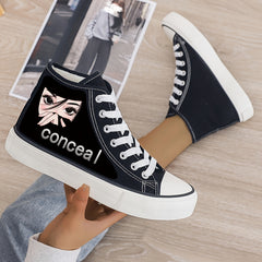Anime Girl Plush Lined Thermal Canvas High Top Sneakers