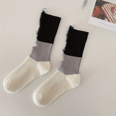 Colorblock Socks Comfortable Breathable Women's Stockings