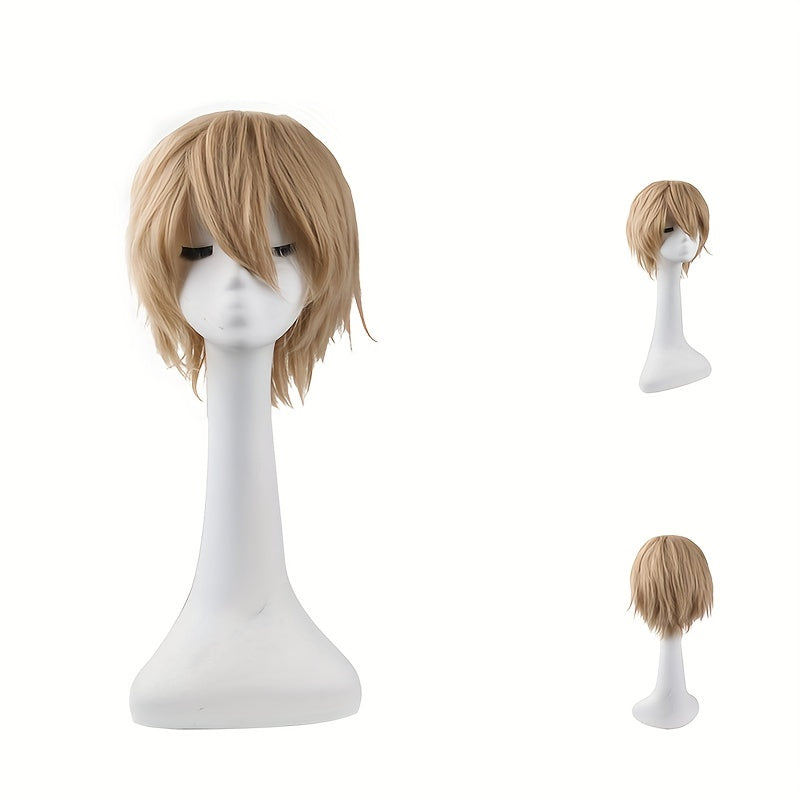Men's 12 Inch Anime Cosplay Wig Synthetic Fiber Wig