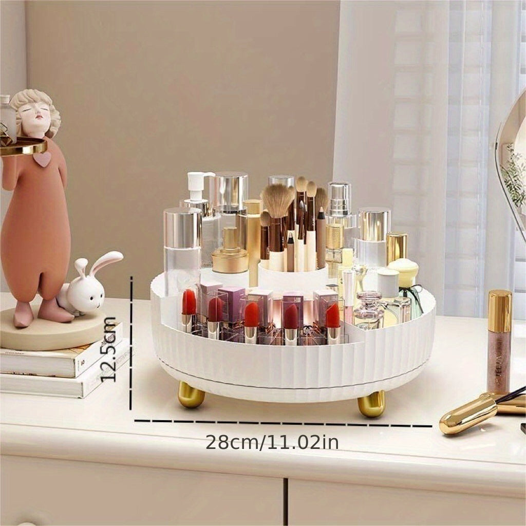 360-Degree Rotating Makeup Organizer Large Capacity for Vanity Bathroom Kitchen