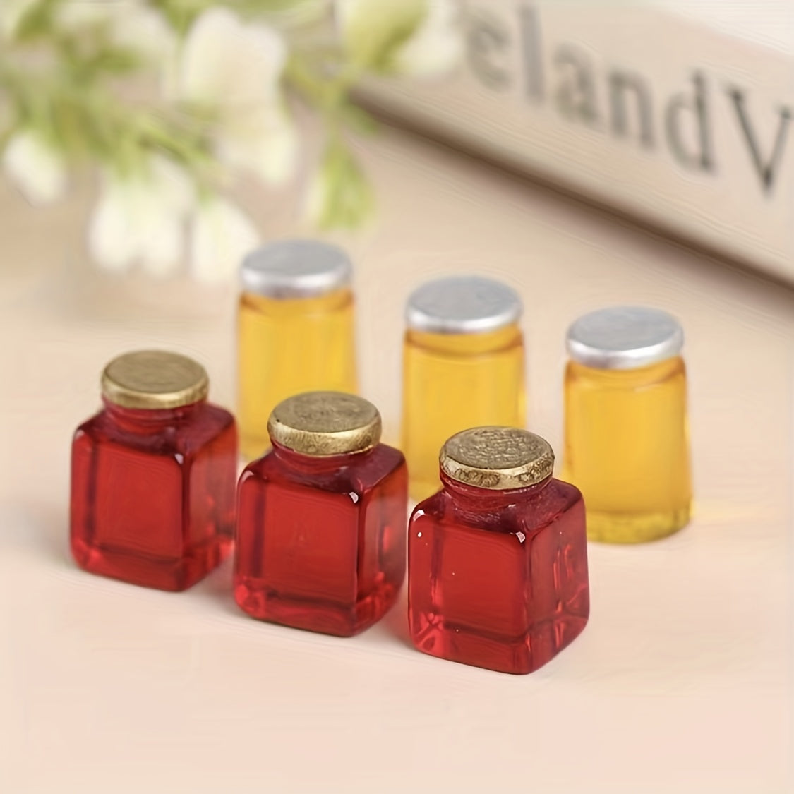 DIY Dollhouse Accessories Set - Jam Jars and Honey Jars for Kitchen Decor