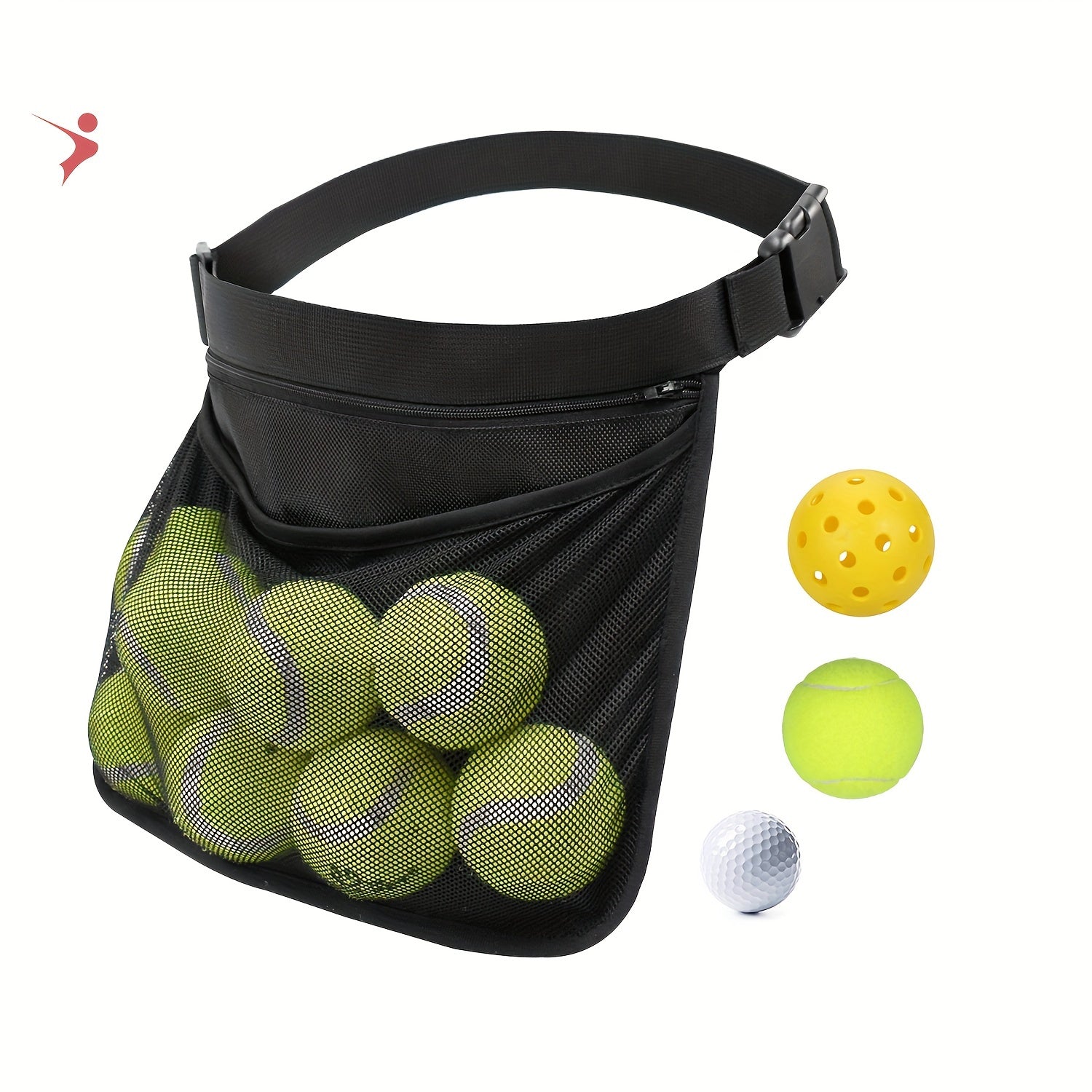 Tennis Storage Bag Pickleball Bag Portable Ball Waist Bag Tennis Pick up Bag