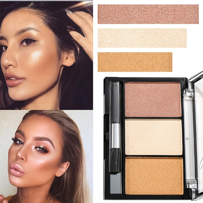 3 Blush Palette Natural Face Blush Highlighter Contouring Makeup