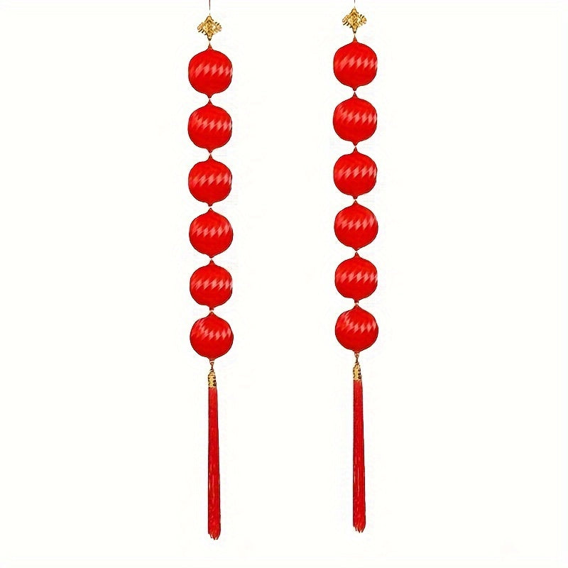 2pcs Tassel Lantern Pendant Year Decoration for Christmas Wedding Party