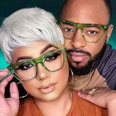 Y2K Style Clear Lens Glasses Tortoiseshell Frame Anti Light Reading
