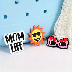 3 Pcs Cartoon Bag Decor Silicone Tote Beach Handbag Charms