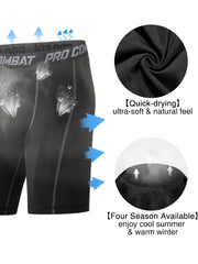 Men's Compression Shorts Quick Dry Base Layer for Sports Gym Running