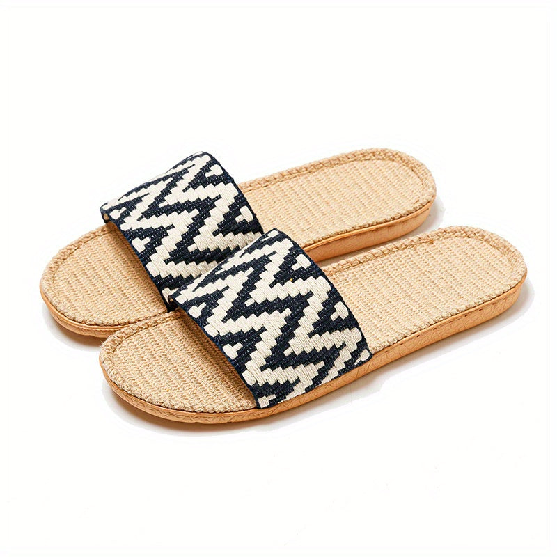 Women's Lightweight Flat Slides Single Band Sweat Absorption Shoes